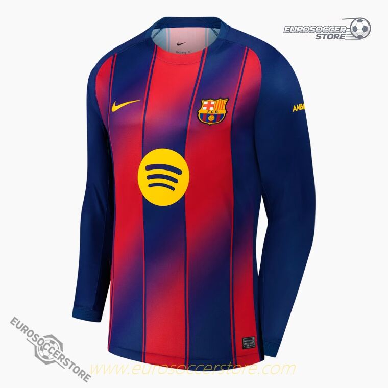 Barcelona's 25-26 Season Home Long Sleeve Football Jersey