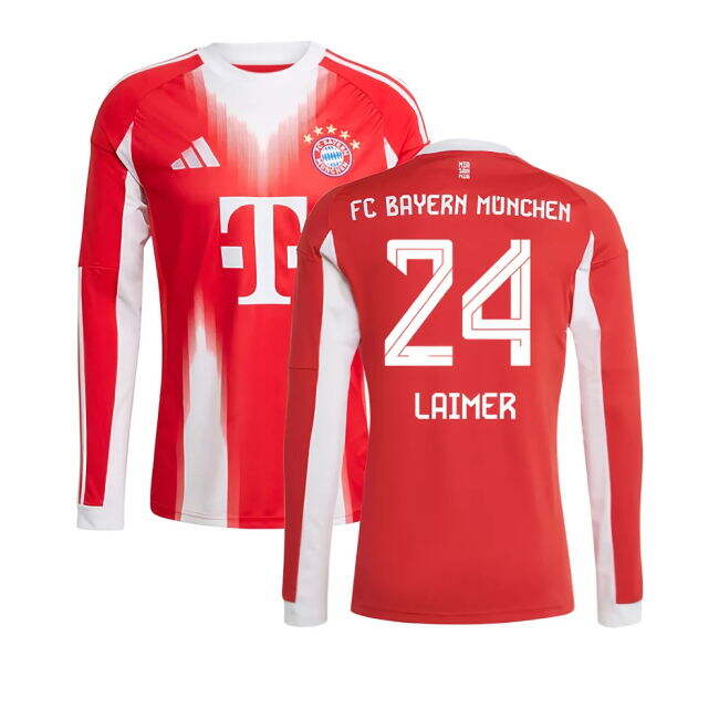 2025-2026 Home Shirt by Bayern Munich Long Sleeve