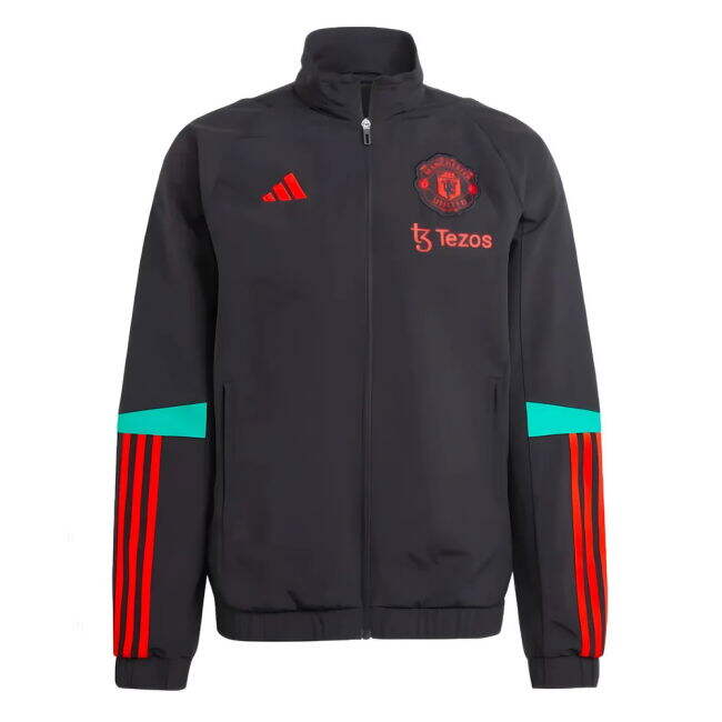 Women's 2023-2024 Man Utd Presentation Jacket (Black)