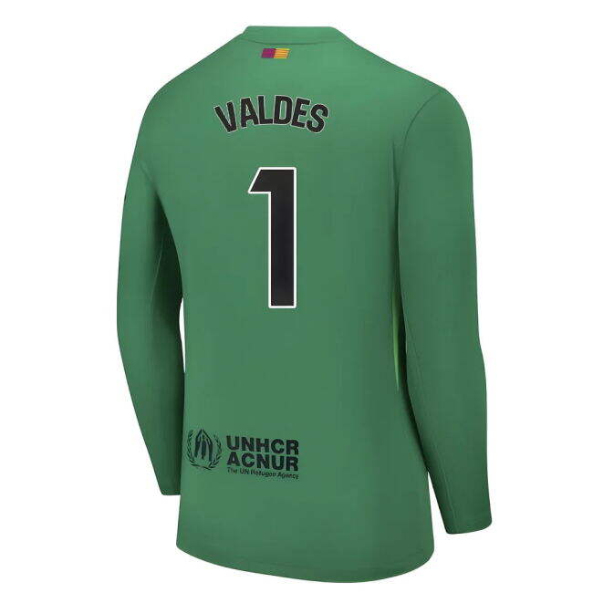 2025-2026 Barcelona Home Goalkeeper Shirt (Green) (Valdes 1)