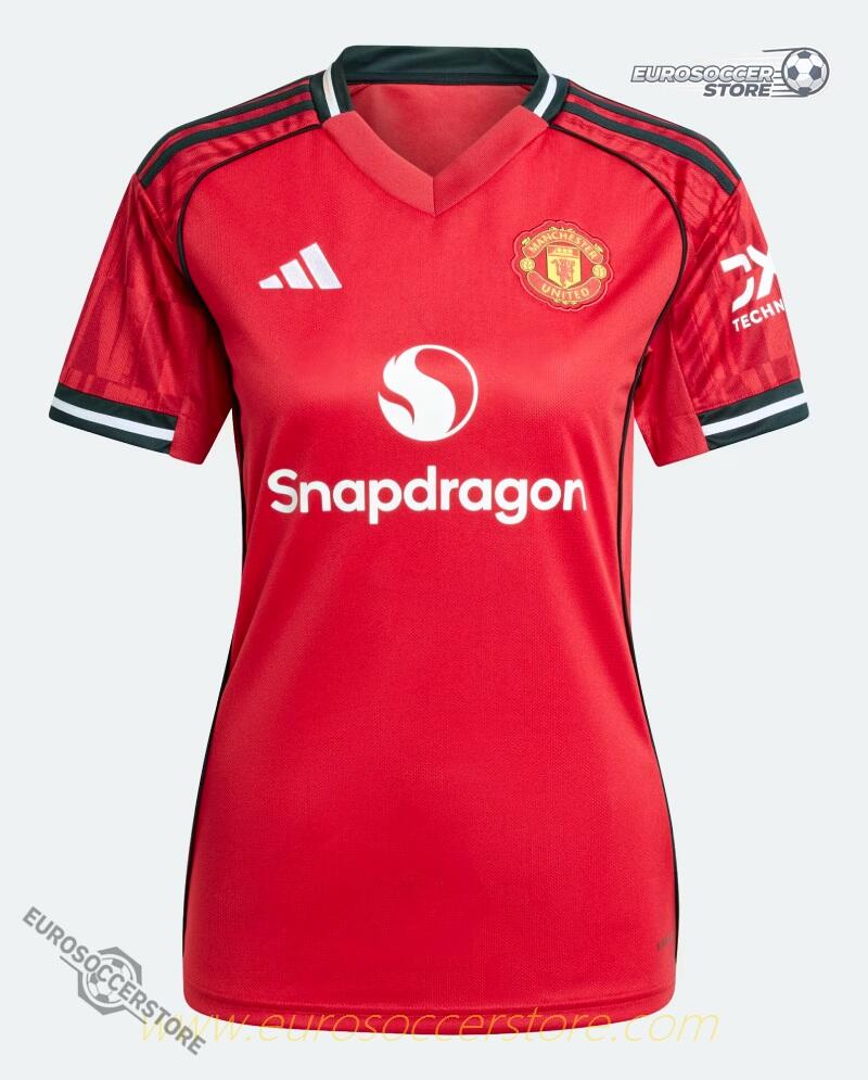 Manchester United Women's Home Jersey for the 25-26 Season
