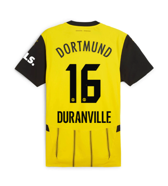 Borussia Dortmund 24-25 Home Jersey with Duranville 16 Printing