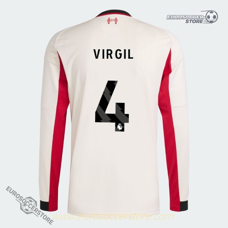 Away Long Sleeve VIRGIL 4 Jersey for Liverpool 25-26 Season