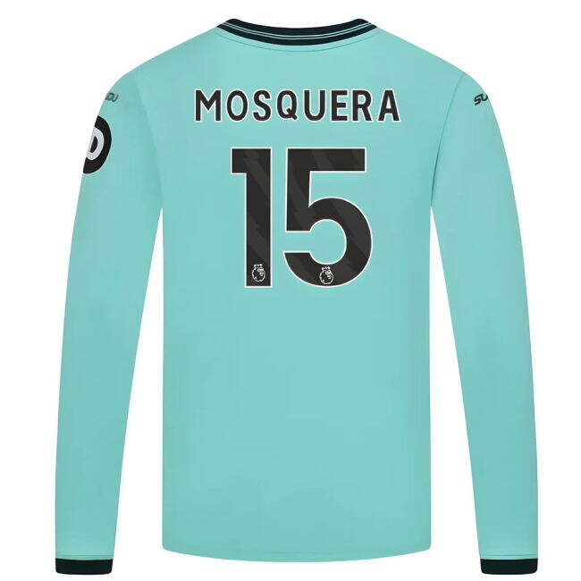 2025-2026 Wolves Long Sleeve Away Shirt (Kids) (Mosquera 15)