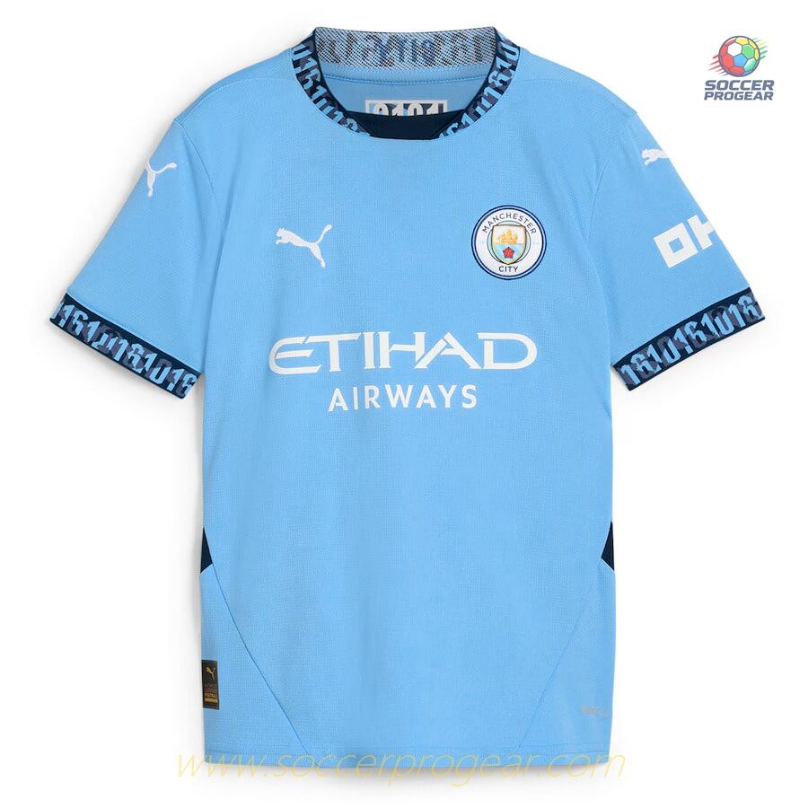 Manchester City Home Child Kit Shirt 2024/25 Collection De Bruyne