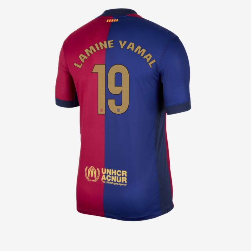 Spotify Logo Home Jersey of LAMINE YAMAL for Barcelona in the 24-25 season