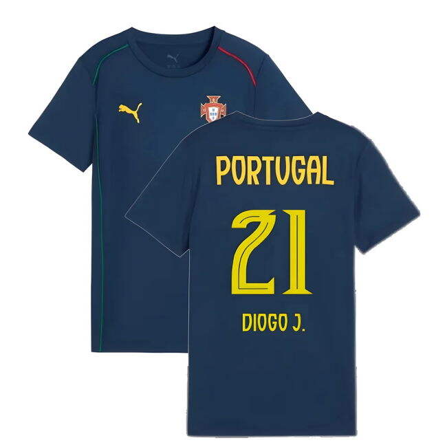 2025-2026 Portugal Casuals Tee (Persian Blue) - Kids (Diogo J. 21)
