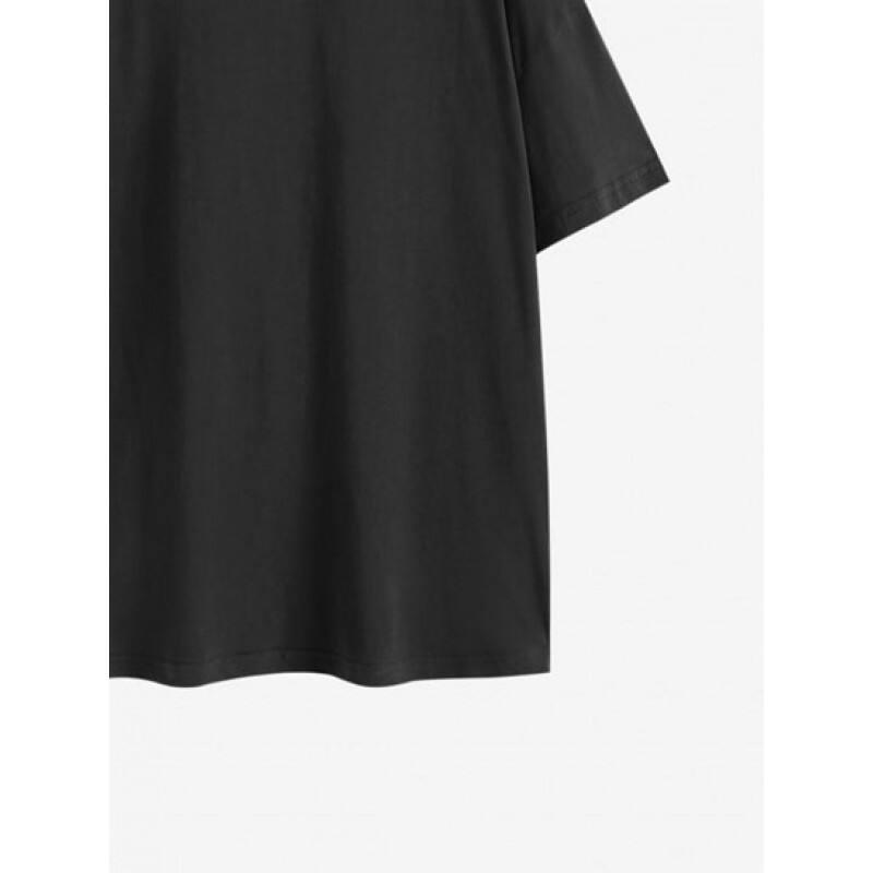 I Need A Huge Glass Of Wine Print Drop Shoulder T Shirt JG9415