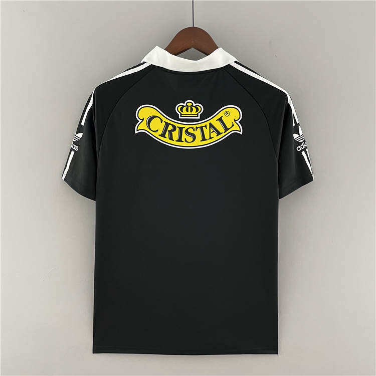 Colo-Colo Retro Soccer Jersey 9293 Black Away Football Shirt -