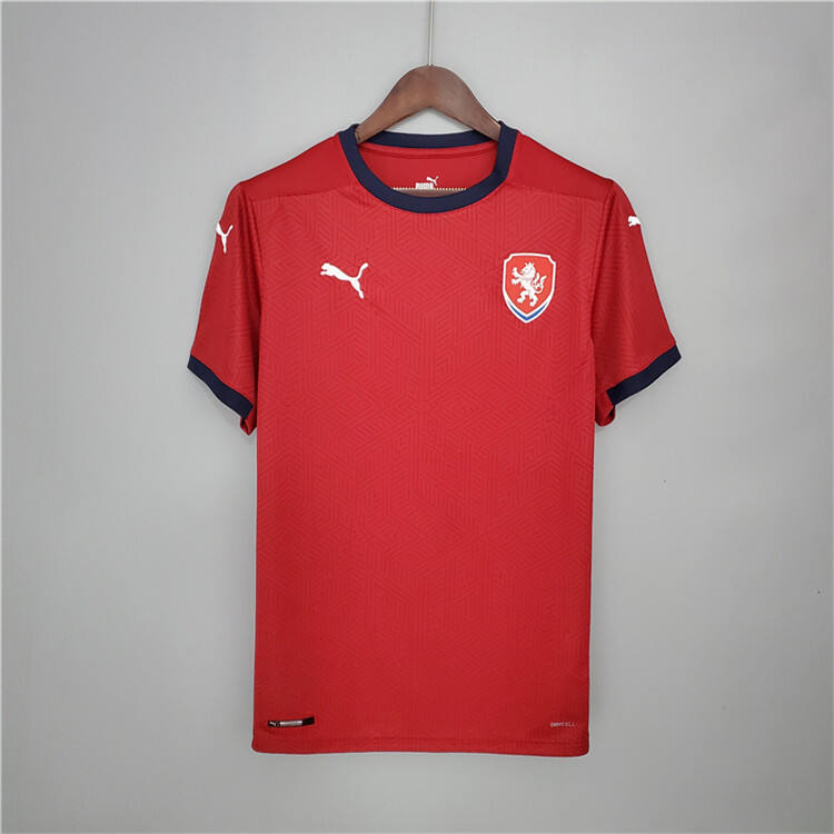 Czech Republic Euro 2020 Home Red Soccer Jersey Football Shirt -