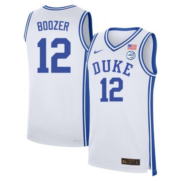 Men Elite Program #12 Cameron Boozer Blue Officially Licensed Jersey