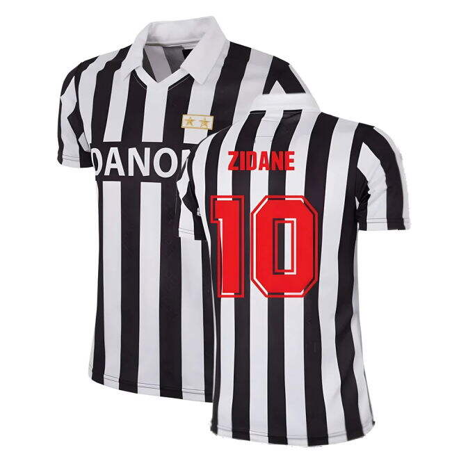 Top Tier Juve Coppa Uefa Retro Football Shirt Zidane #10 New Relea...