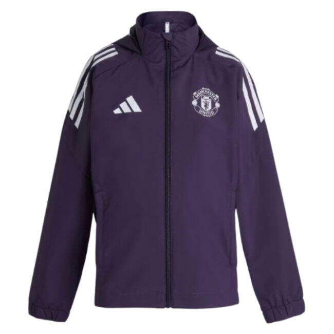2025-2026 Man Utd Allweather Jacket (Aurora Plum) - Kids