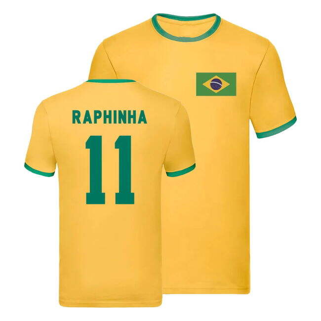 Player Brazil Ringer T-Shirt (Raphinha 11) Jersey Cup Jersey