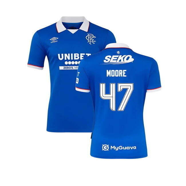 Avid Rangers Fc Moore #47 Authentic Design Updated Design Shirt