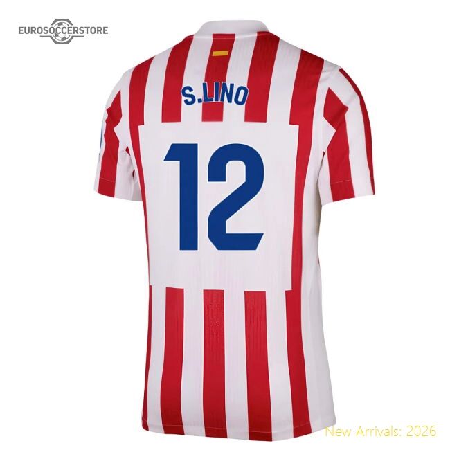 2025-2026 Atletico Madrid Home Official Jersey S.lino Adidas Climacool