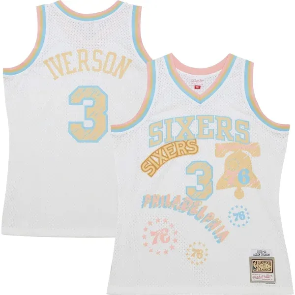 Allen Iverson PHI Swingman Jersey - superior replica-jersey - White