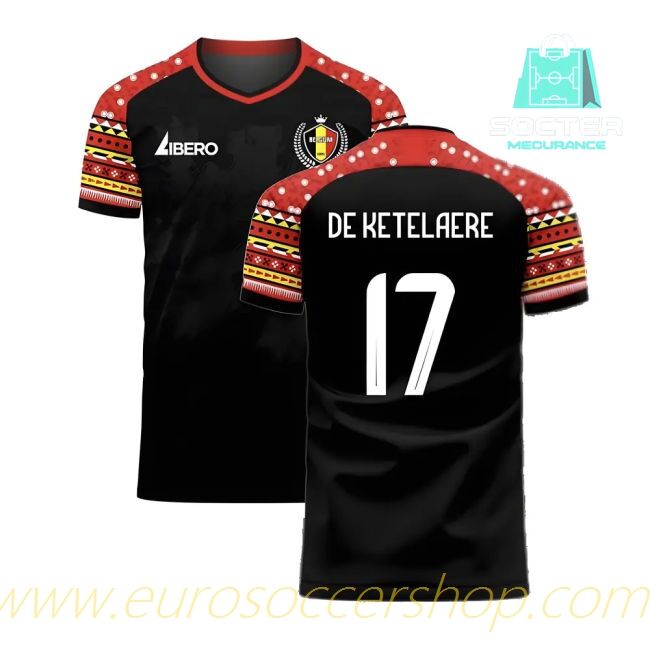 Authentic 2024-25 Collection Belgium Away Football Shirt Libero (De Ketelaere 17)