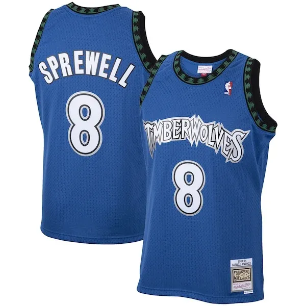 Latrell Sprewell MIN Swingman Jersey - vintage official - Blue
