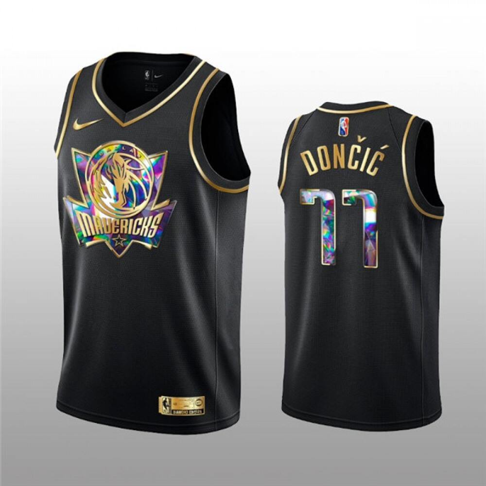 Official Jersey Dallas Mavericks 77 - Black Golden Edition - Must-Have Jersey
