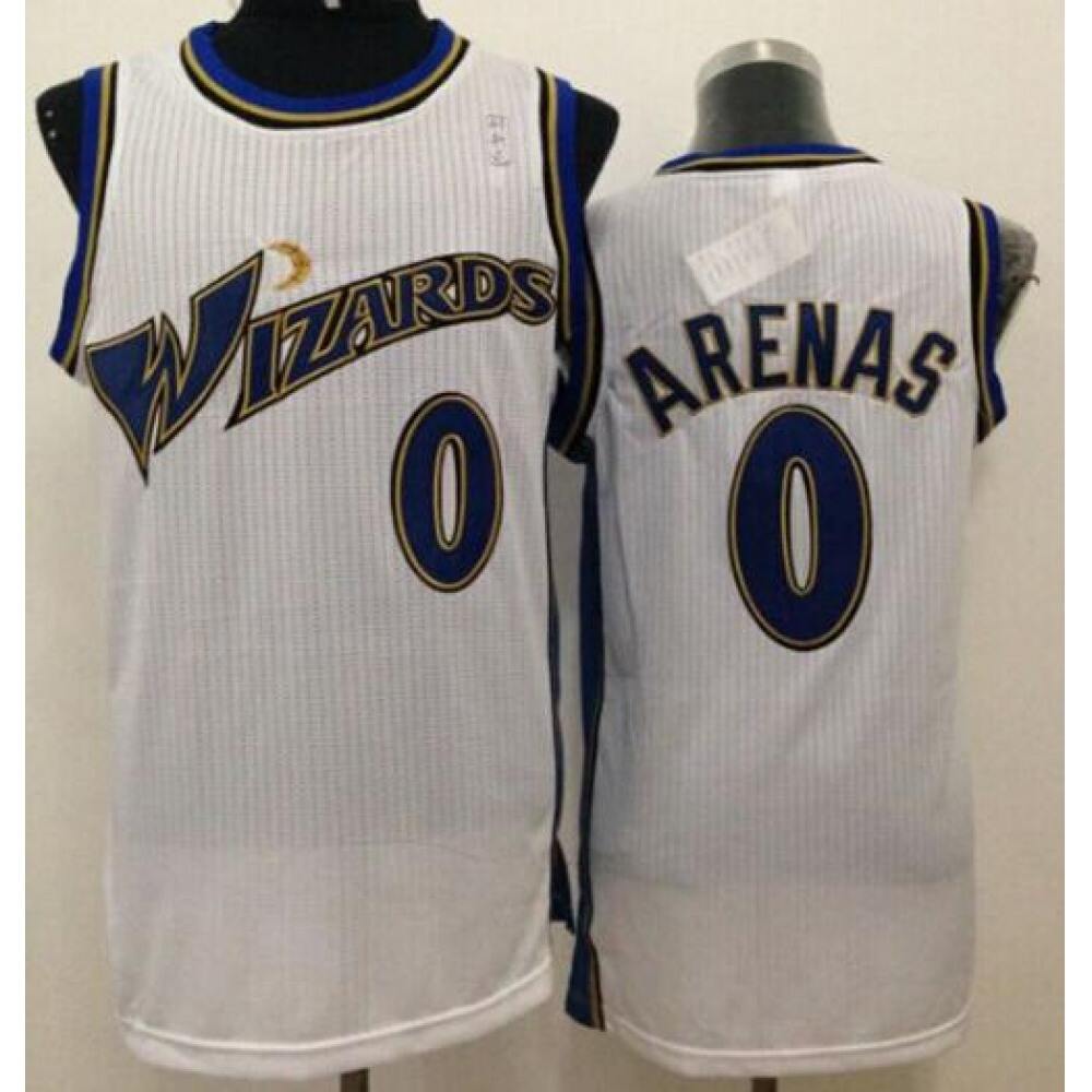 Revolution 30 Wizards #0 Gilbert Arenas White Stitched NBA Jersey