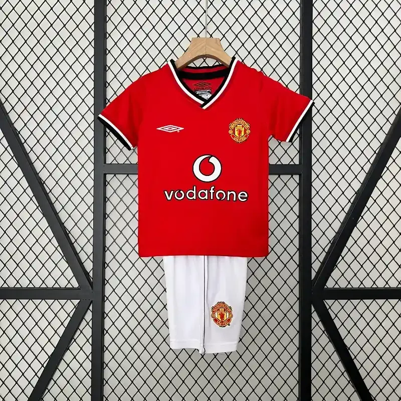 2000-2001 Kids Manchester United Jersey retro kit