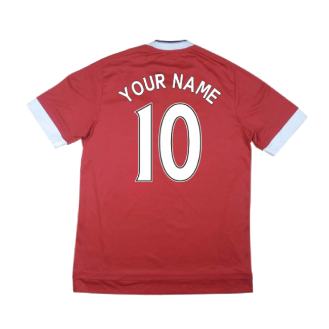 Manchester United 2015-16 Home Shirt ((Excellent) M) (Your Name)