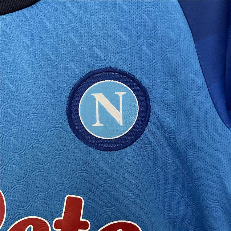 Kids 2223 Napoli Home Blue Football Kit ShirtShorts - Official