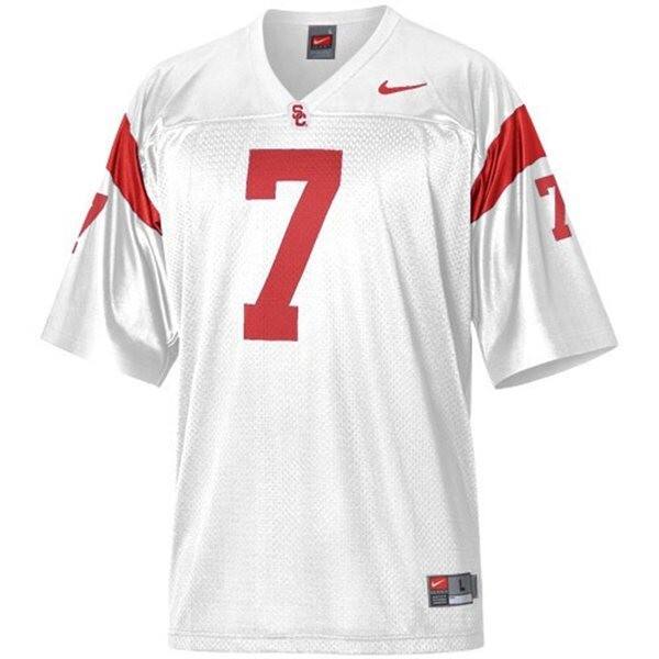 Youth College Football Power #7 Matt Barkley White Authentic Jersey