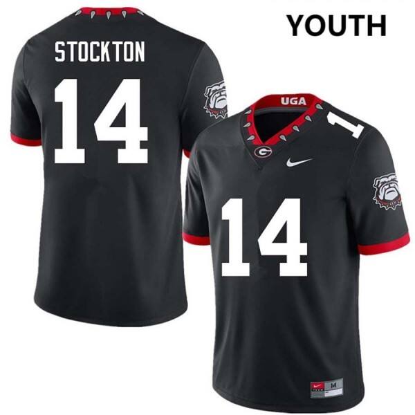 Youth #14 Gunner Stockton 100th Anniversary Black Black V1d Jersey