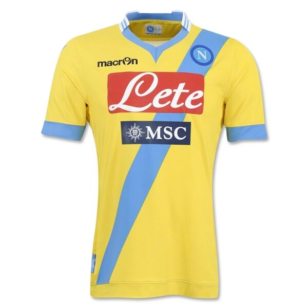 13-14 Napoli 17 Hamsik Away Yellow Jersey Shirt - Official Replica