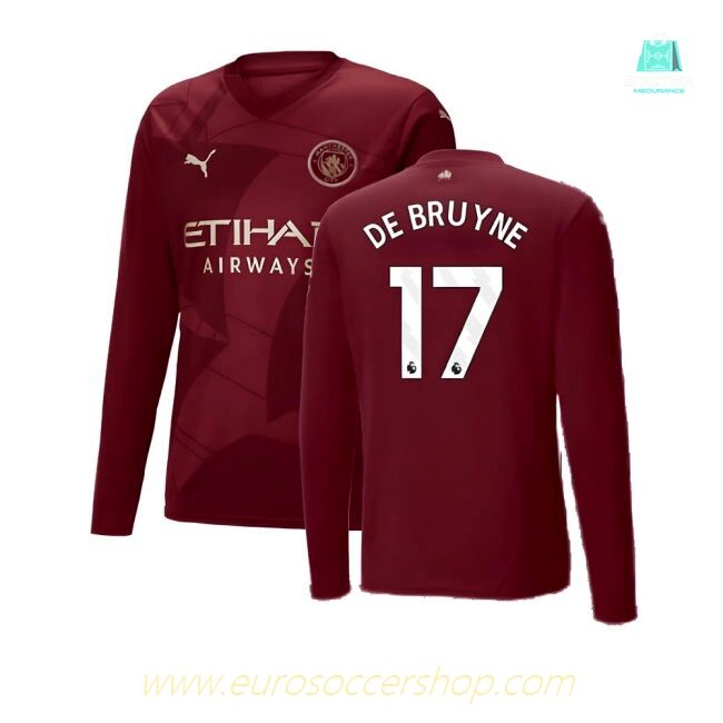 2024-2025 Man City Third Long Sleeve Shirt (De Bruyne 17)