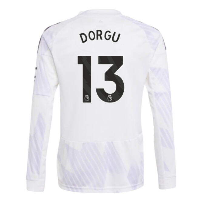 2025-2026 Man Utd Long Sleeve Away Shirt (Kids) (Dorgu 13)