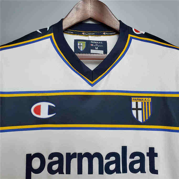 02-03 PARMA CALCIO 1913 RETRO WHITE SOCCER SHIRT JERSEY - Official