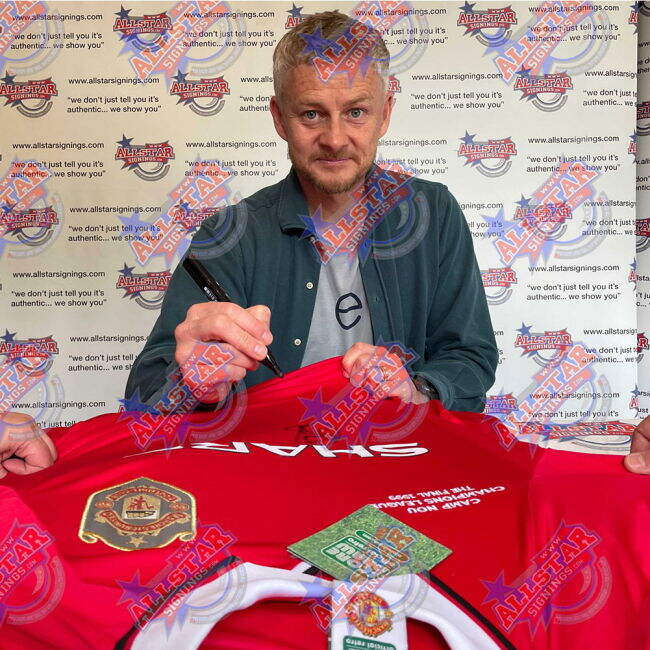 Manchester United FC 1999 Solskjaer & Sheringham Signed Kit & Medal...