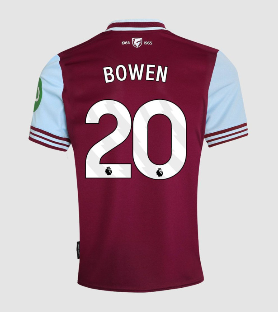 West Ham United 24-25 Season Home BOWEN 20 Football Jersey