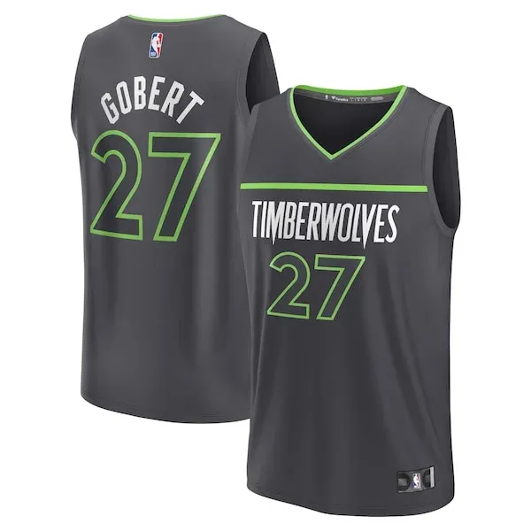 Rudy Gobert MIN Replica Jersey - official vintage - Black workout