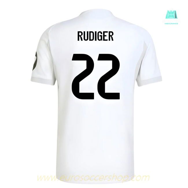 2025-2026 Real Madrid Authentic Home Shirt (Rudiger 22)