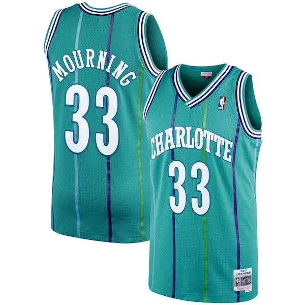 Alonzo Mourning CHA Swingman Jersey - genuine modern casual athletic