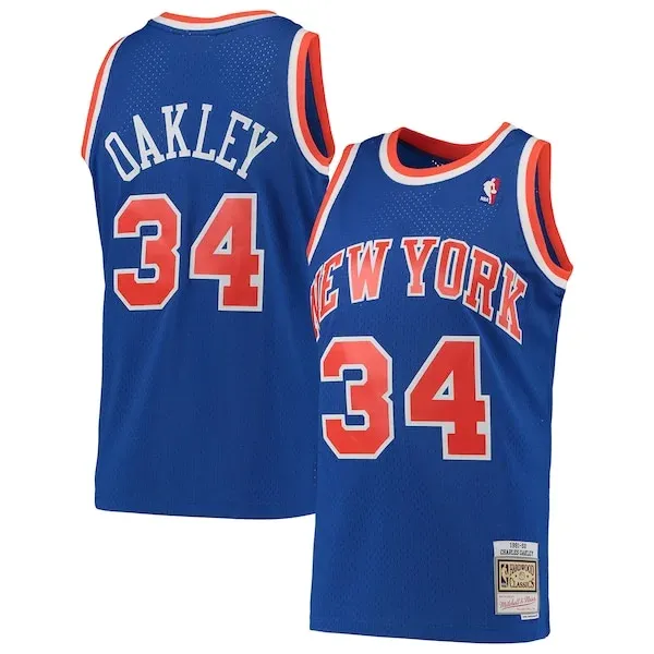 Charles Oakley NYK Swingman Jersey - modern authentic - Blue