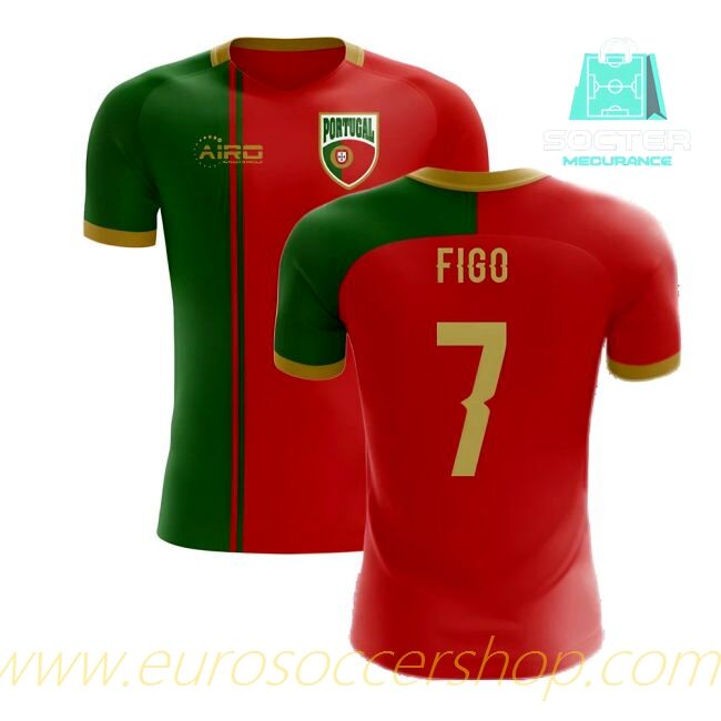 Authentic 2025-26 Collection Portugal Home Football Shirt Concept (Figo 7)