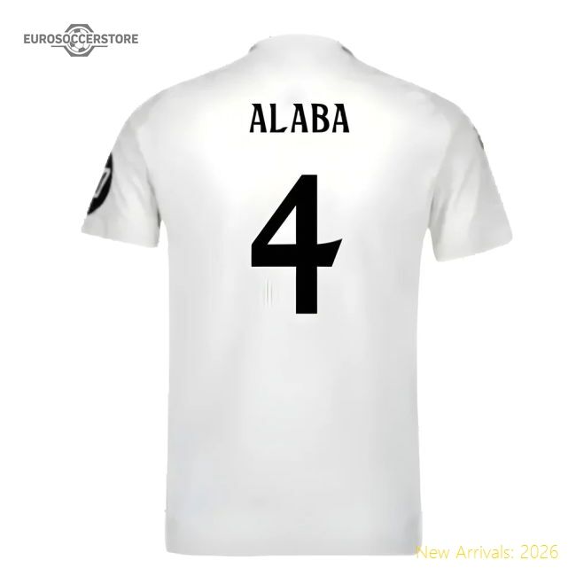 First-class 2024-2025 Real Madrid Authentic Home Jersey (alaba 4)