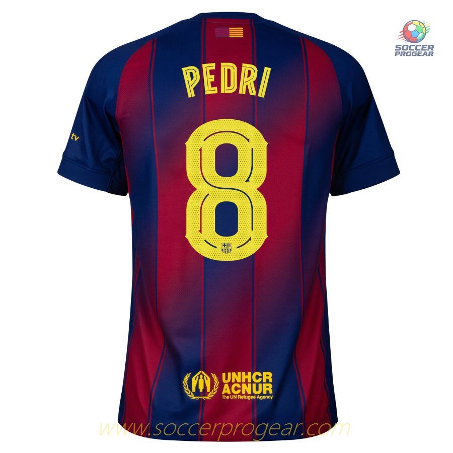 Barca Home Football Jersey Children Football Jersey 2025-26 Edition Pedri