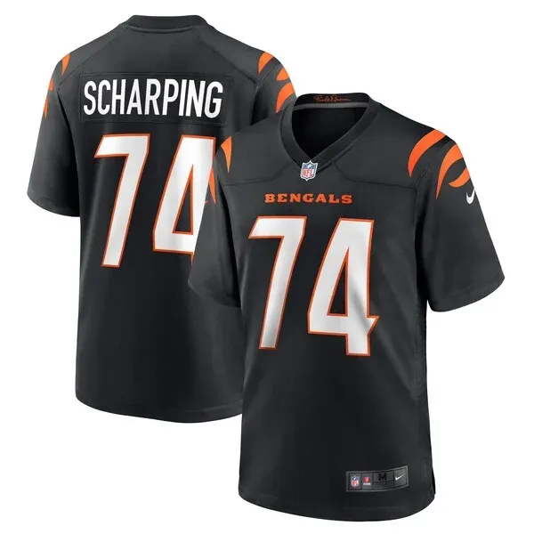 None Max Scharping Game Jersey - Black | NFL Player Jersey | NFL Footb