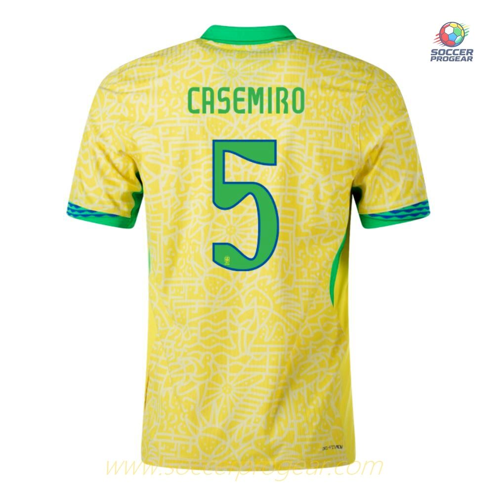 Brazil Home Soccer Shirt 2024/25 Collection Casemiro