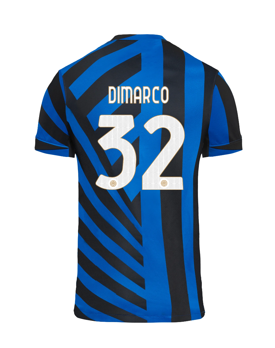 Inter Milan's 24-25 Home Jersey featuring DIMARCO with the number 32