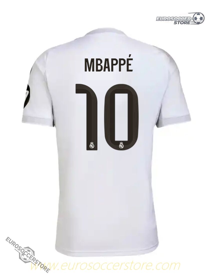 Real Madrid 25-26 Season Home Jersey with Mbappé's Number 10