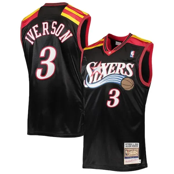 Allen Iverson PHI Authentic Jersey - high-quality classic - Red