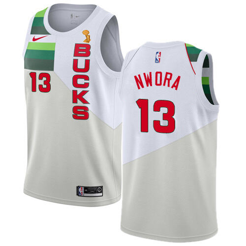 Bucks #13 Jordan Nwora Performance 2021 Finals NBA Jersey - White
