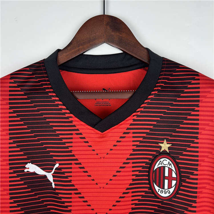 AC Milan 2324 Home Red Soccer Jersey Football Shirt - Official